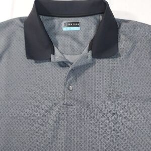 PGA Tour Men's Black and Gray Polo Shirt 4x